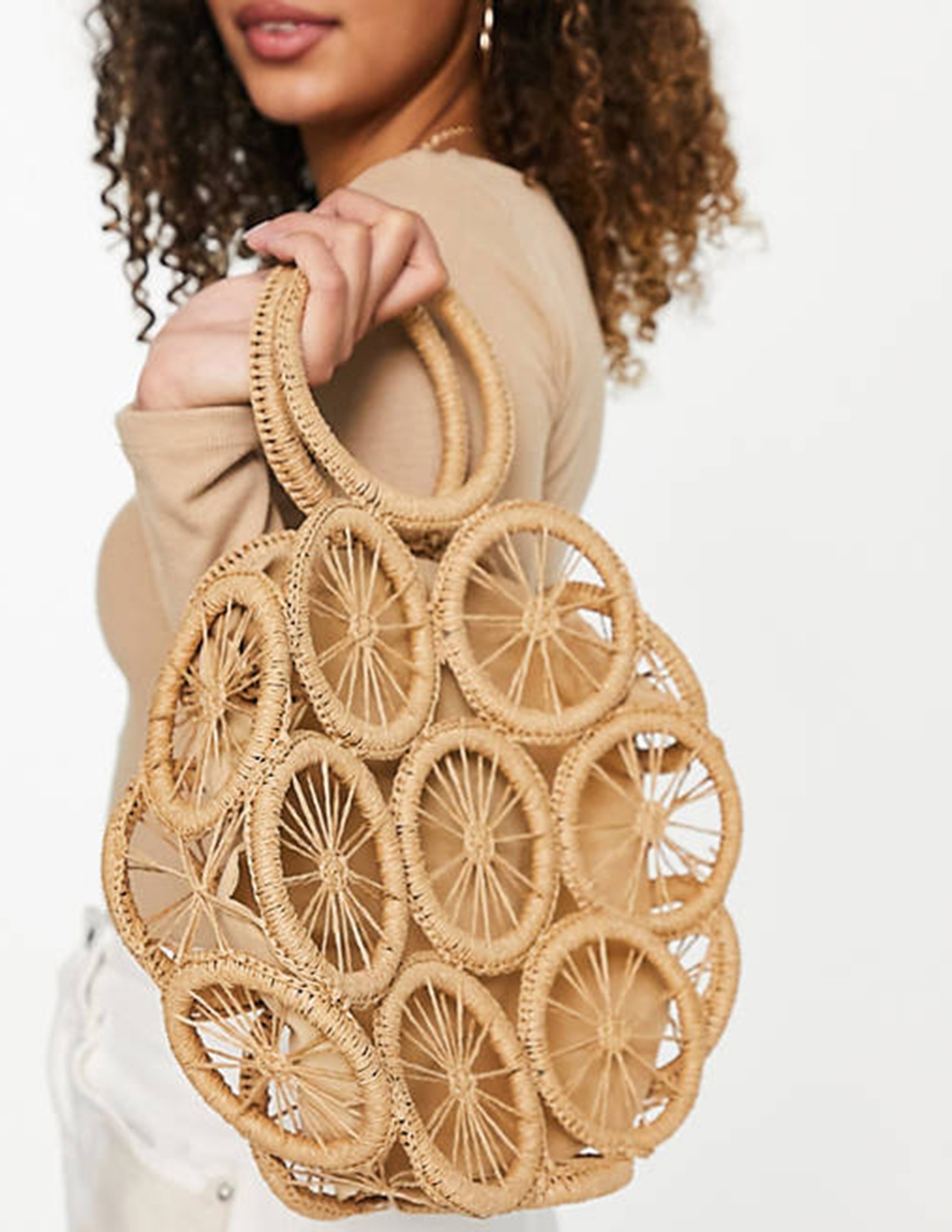 Sunshine Woven Straw Handle Bag-CALLISTARI