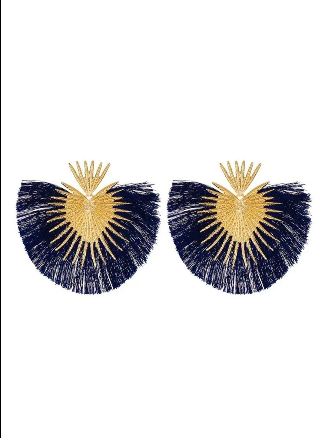 Fan-shaped Tassel Earrings-CALLISTARI