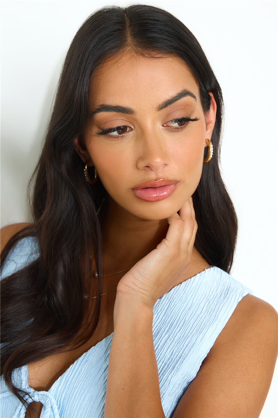 18k Gold Plated Sultry Hoop Earrings Gold-CALLISTARI