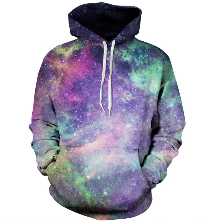 Multi Paint Shade Galaxy Printed 3D Hoodie-CALLISTARI