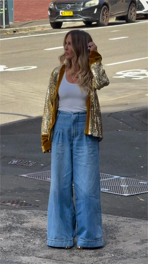 Gold Sequin Embellished Cardigan-Mesadic