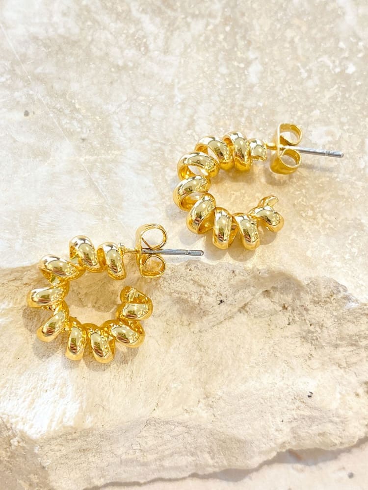 Flat Croissant Hoops Earring-CALLISTARI