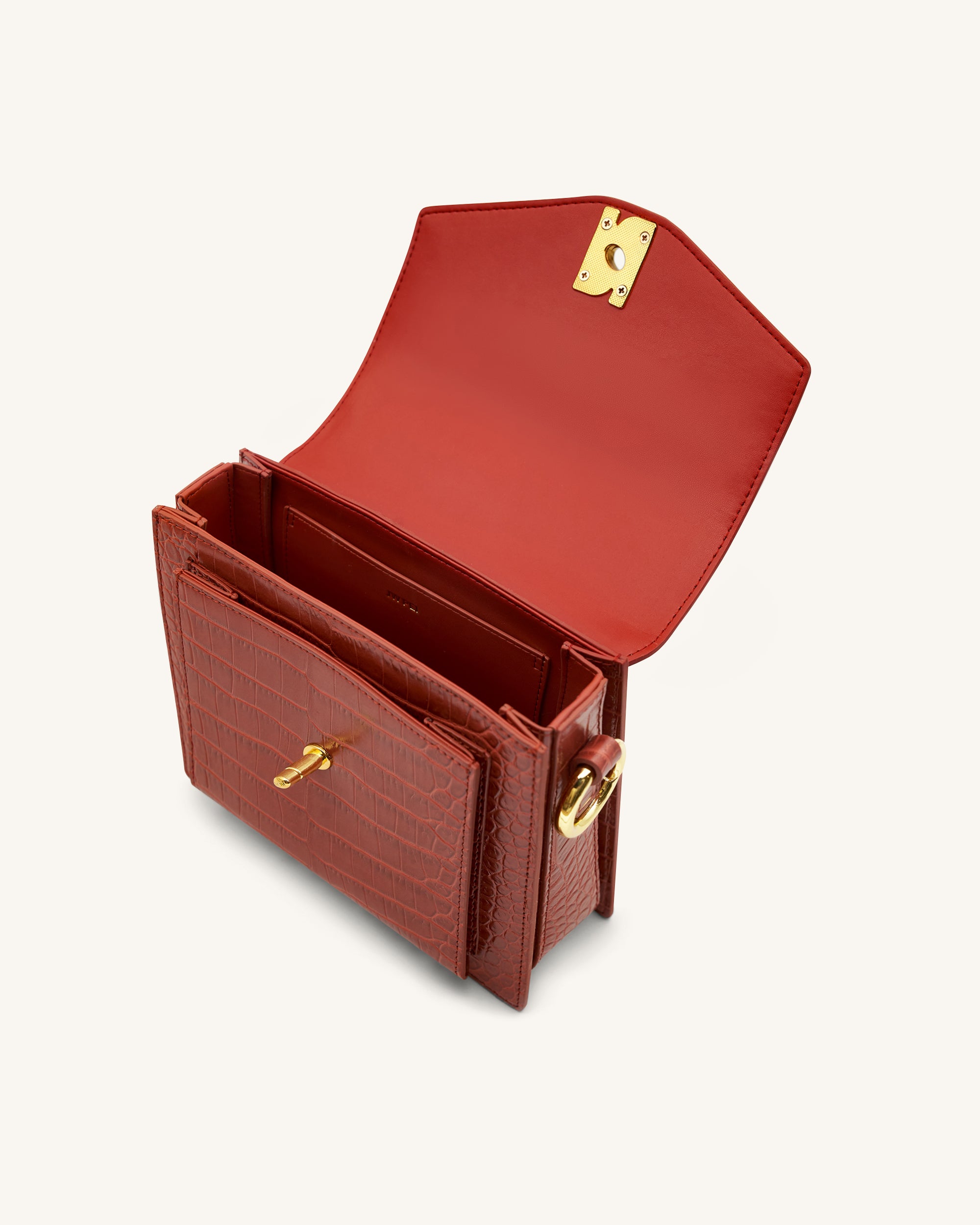 Lucy Bag -  Wine Red Croc-Mesadic