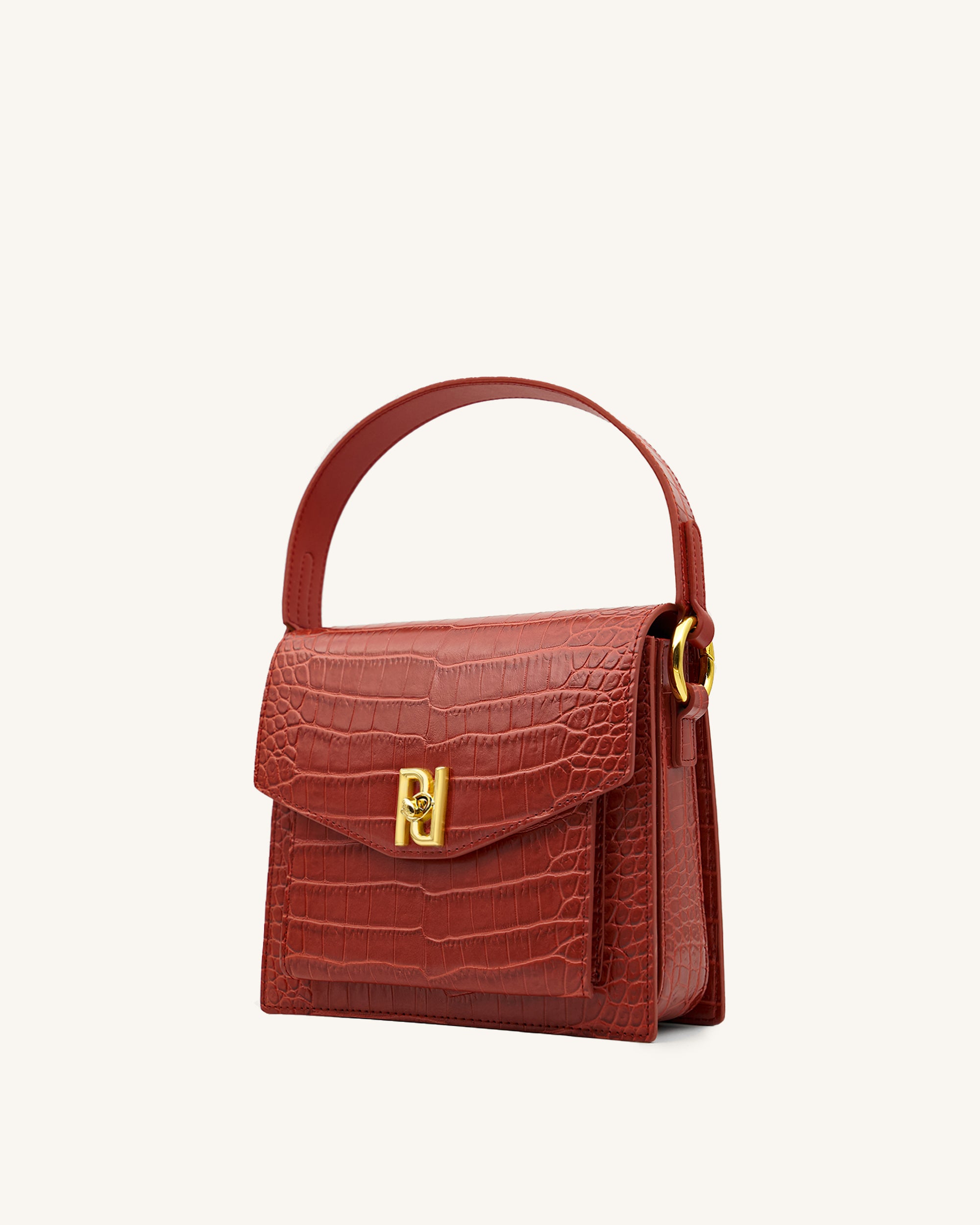 Lucy Bag -  Wine Red Croc-Mesadic