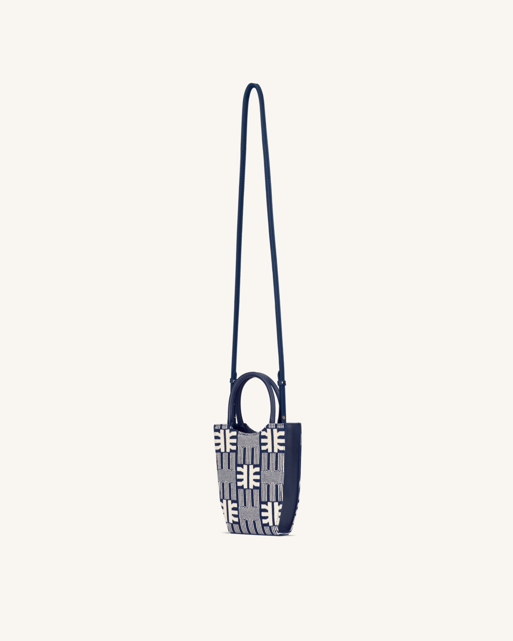 FEI Jacquard Knit Phone Bag - Navy-Mesadic