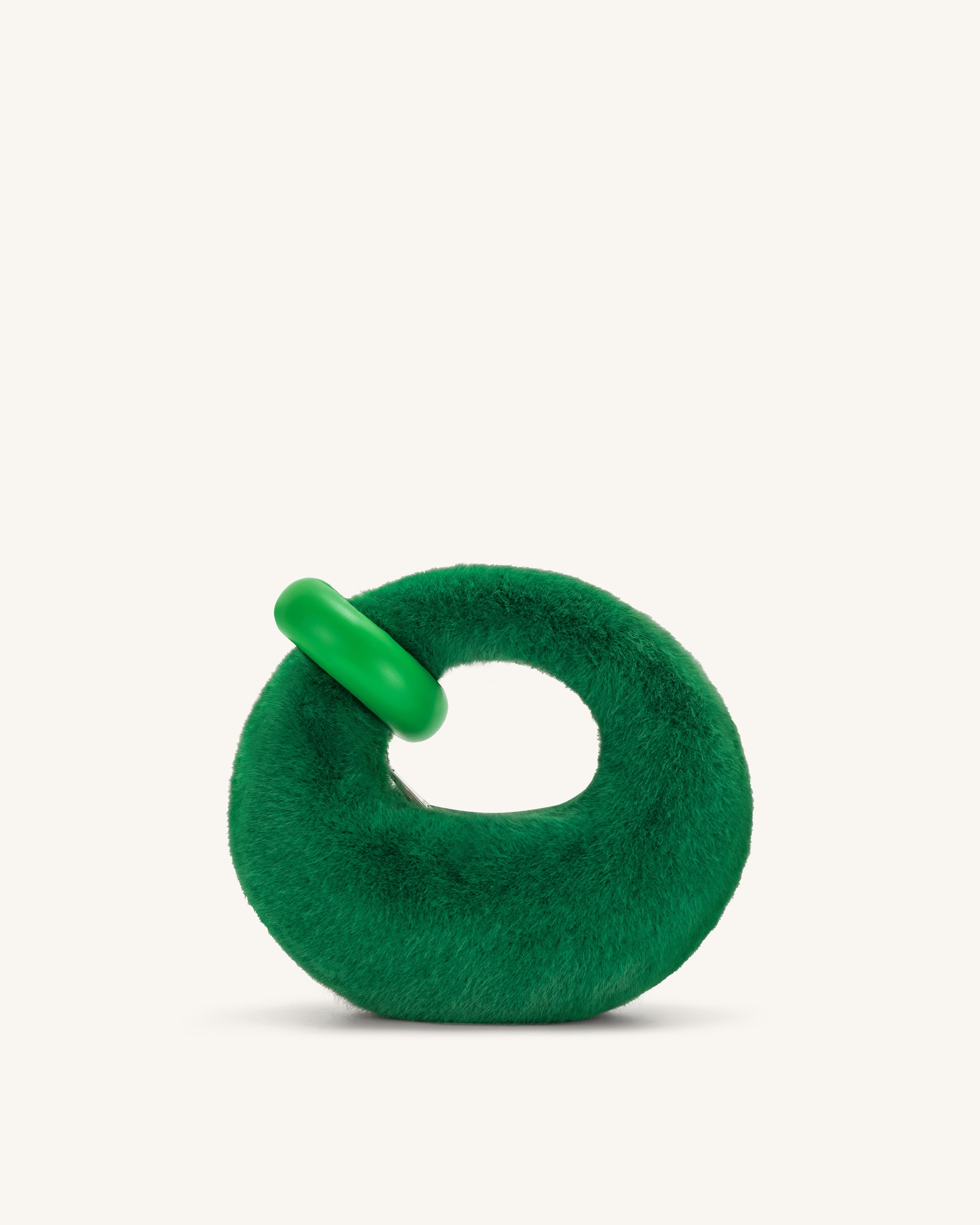 Abacus Faux Fur Mini Top Handle Bag- Grass Green-Mesadic