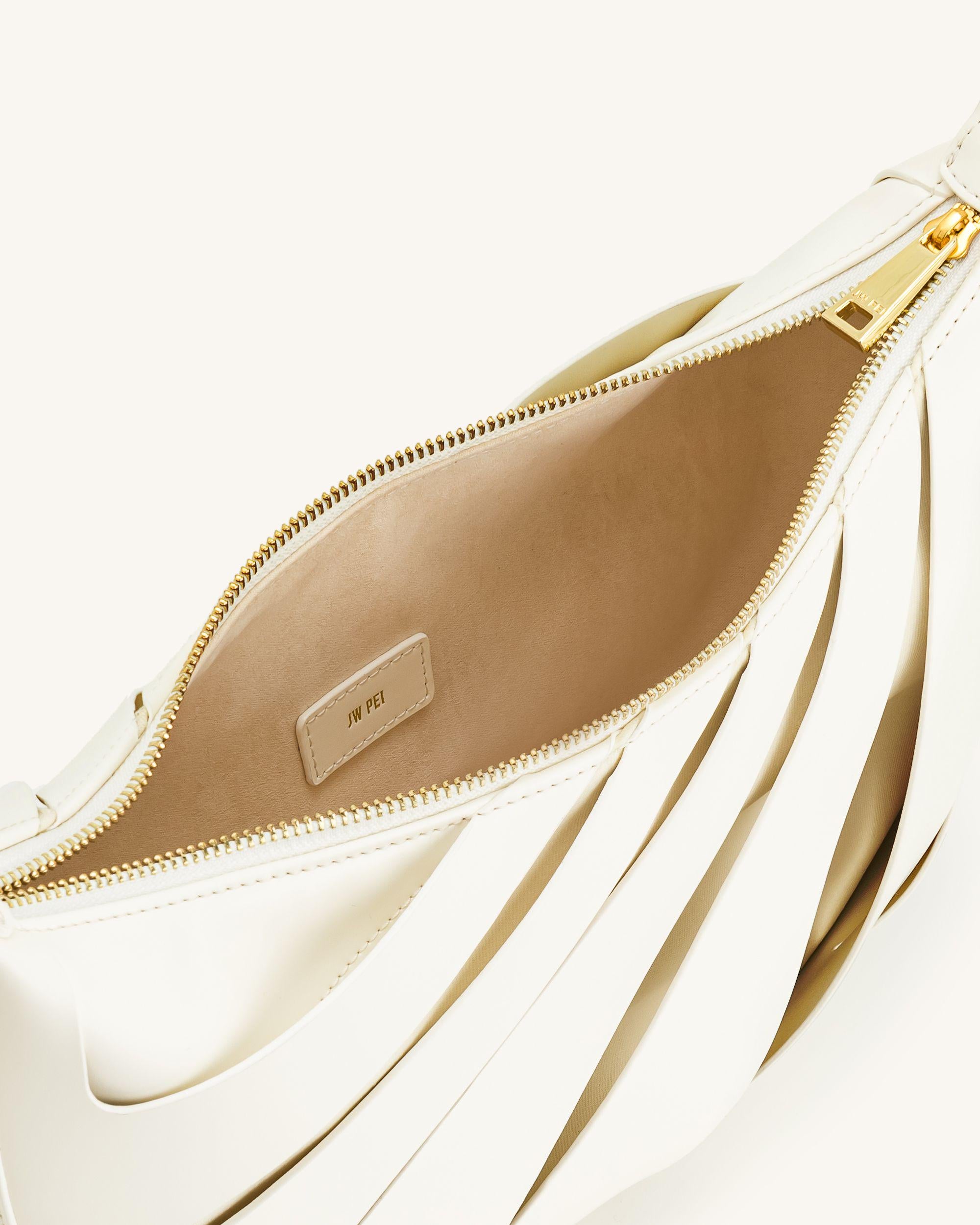 Jana Hollow Out Shoulder Bag - White-Mesadic