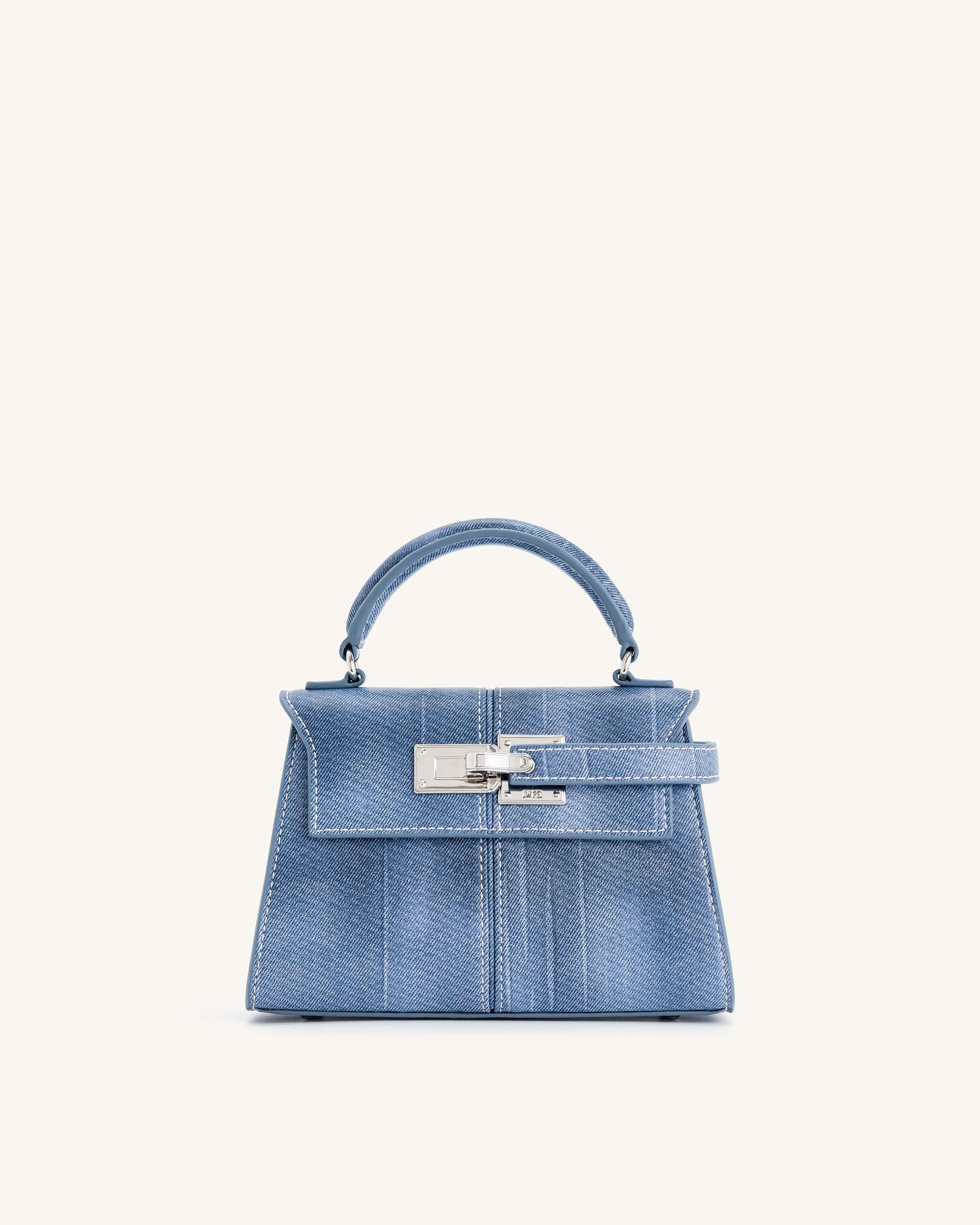 Elise Top Handle Bag - Blue-Mesadic