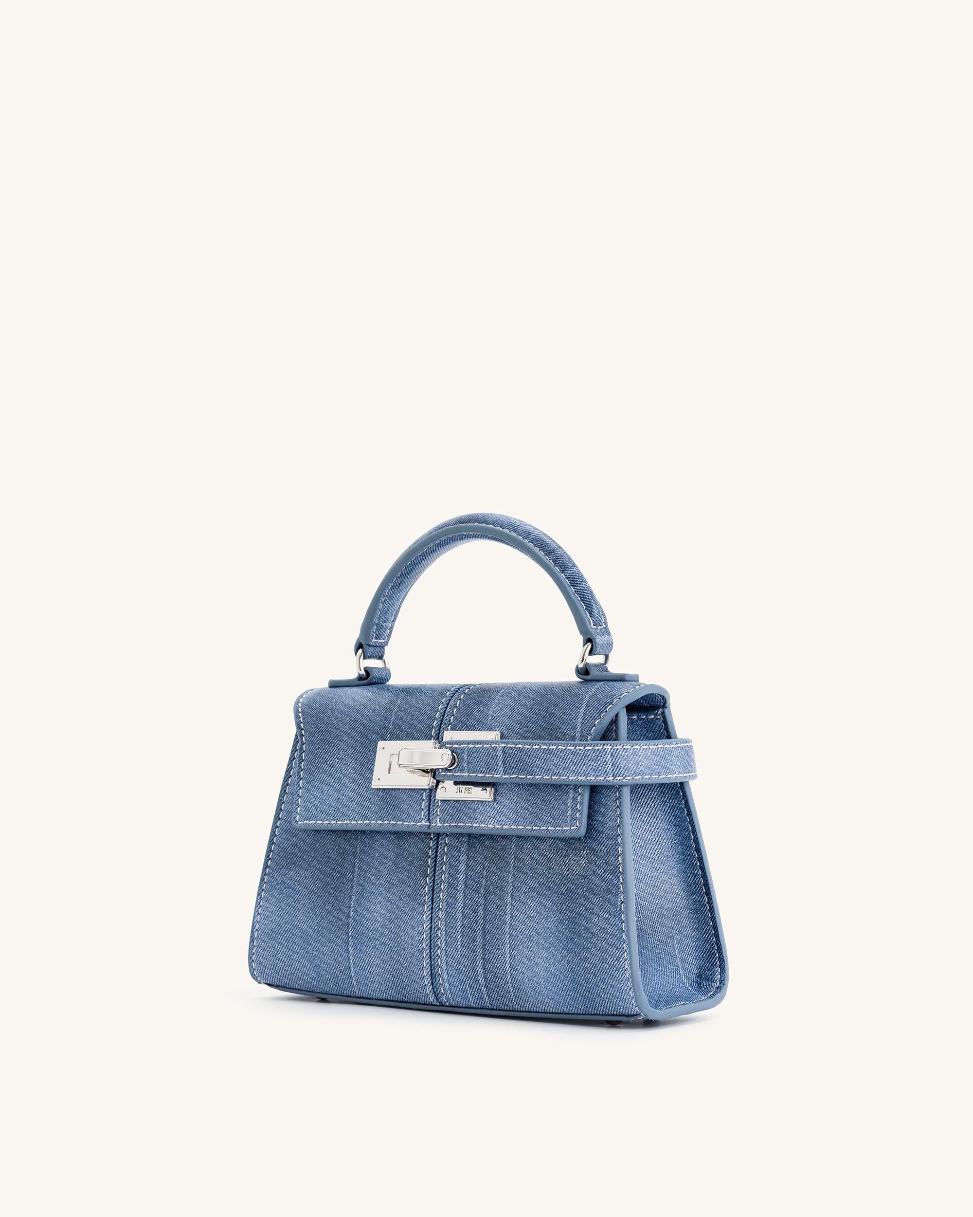 Elise Top Handle Bag - Blue-Mesadic