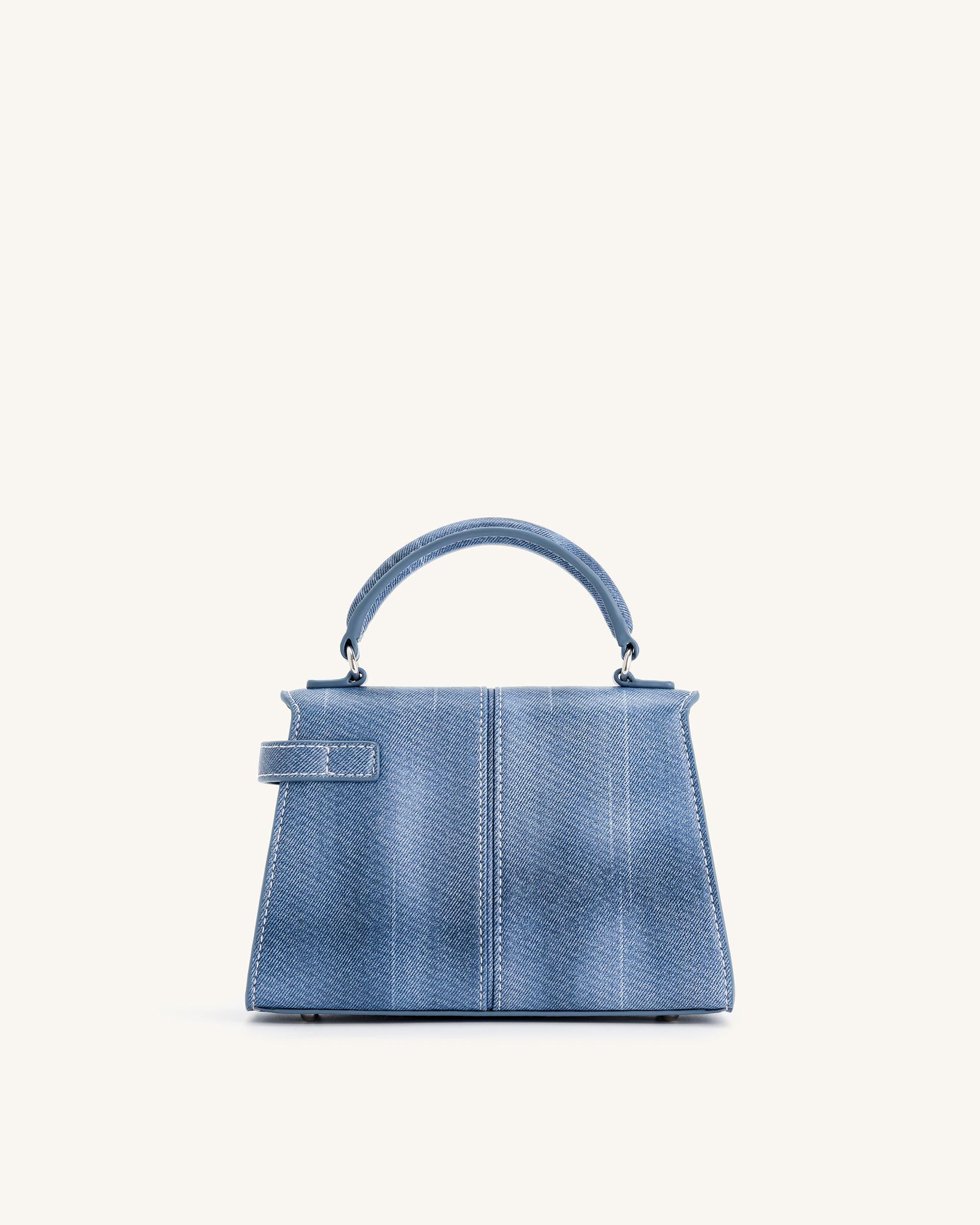 Elise Top Handle Bag - Blue-Mesadic