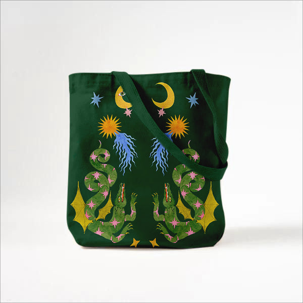 Callistari Chic Abstract Print Canvas Bag-CALLISTARI