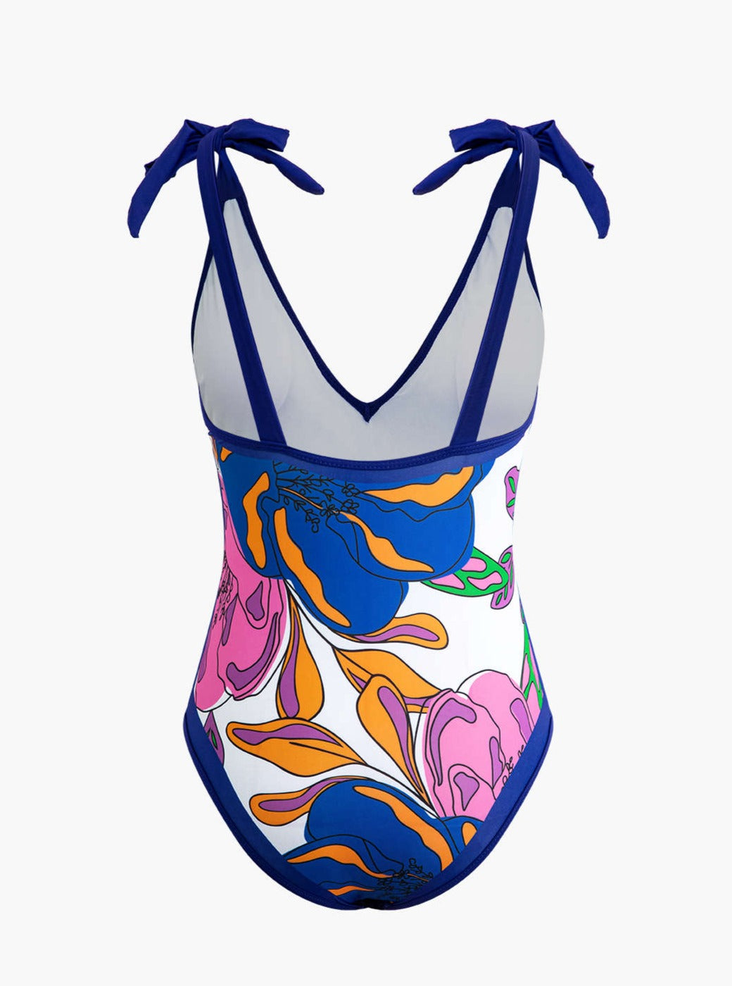 Floral Print Tummy Control One-Piece Swimsuit And Cover Up Set-CALLISTARI