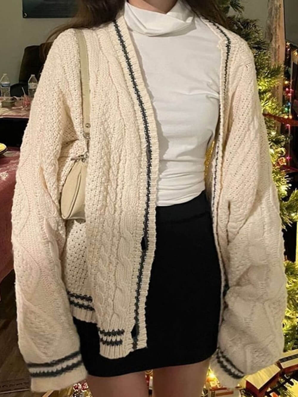 Loose Star Embroidered Cardigan-CALLISTARI