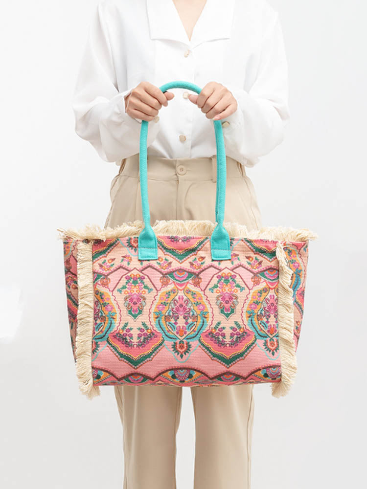 Vintage Printed Canvas Bag-CALLISTARI