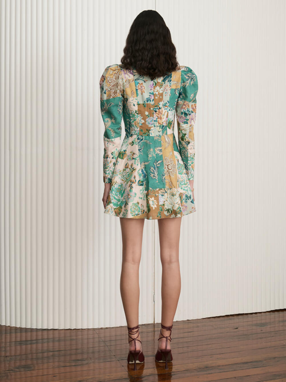 Hand-Painted Printed Mini Dress-CALLISTARI