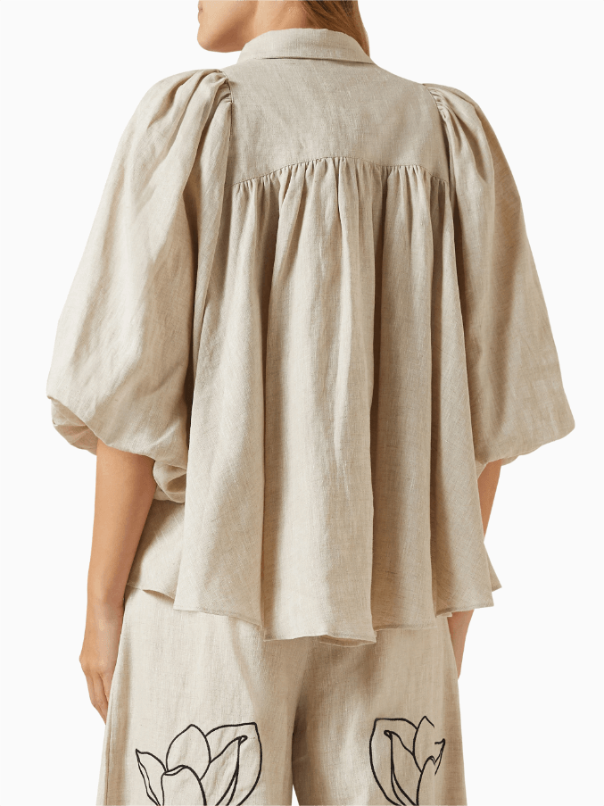 Casual Linen Floral Suit-Mesadic