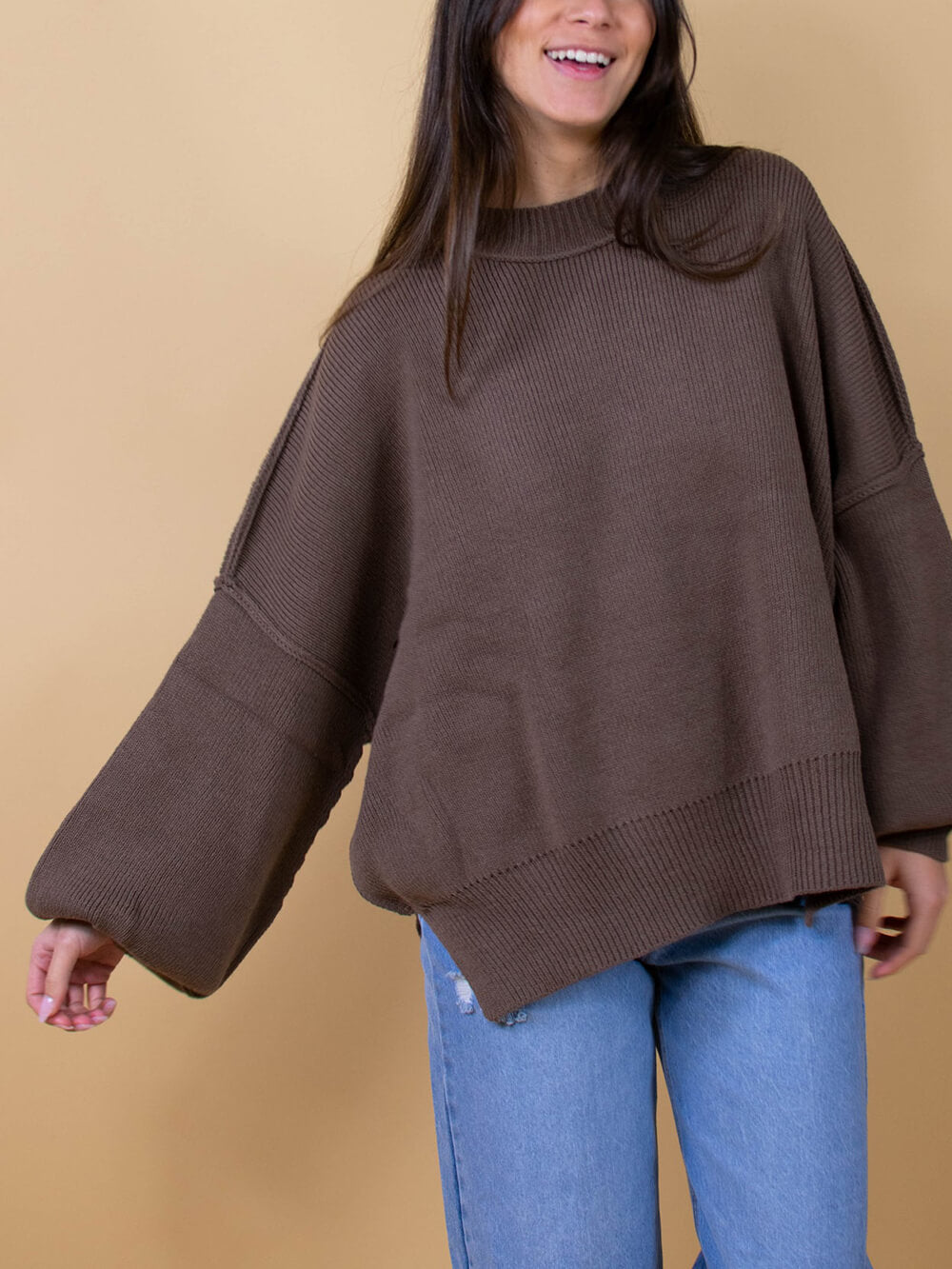Martha Sweater in Brown-CALLISTARI