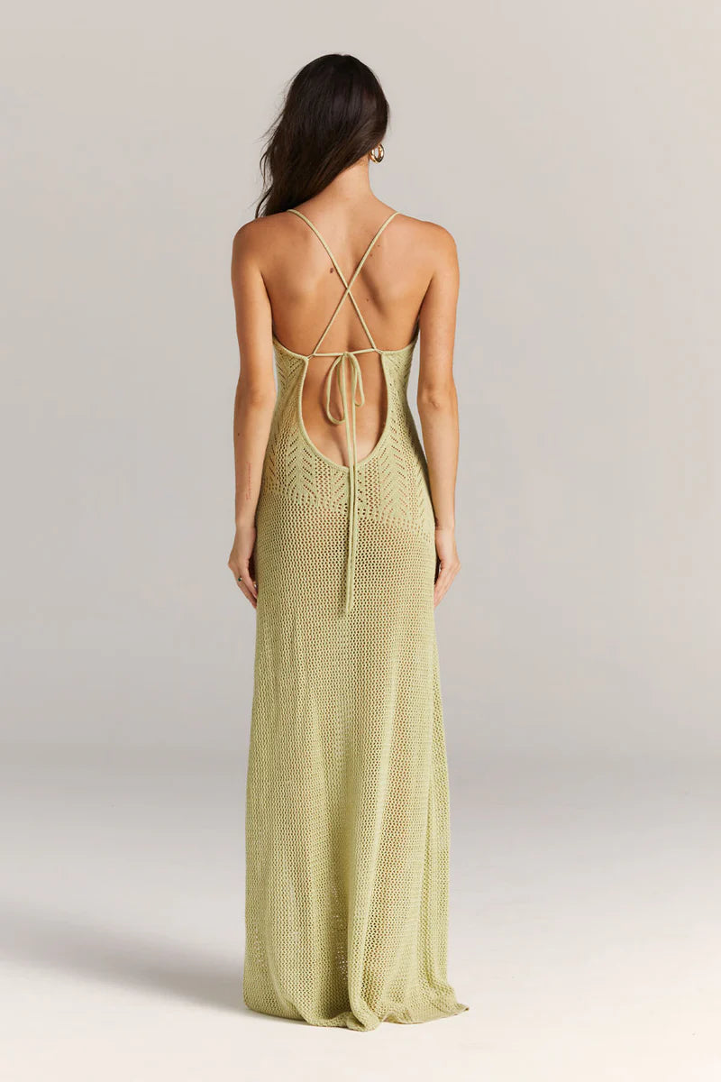 Cut-Out Knitwear Dress - Floral-CALLISTARI