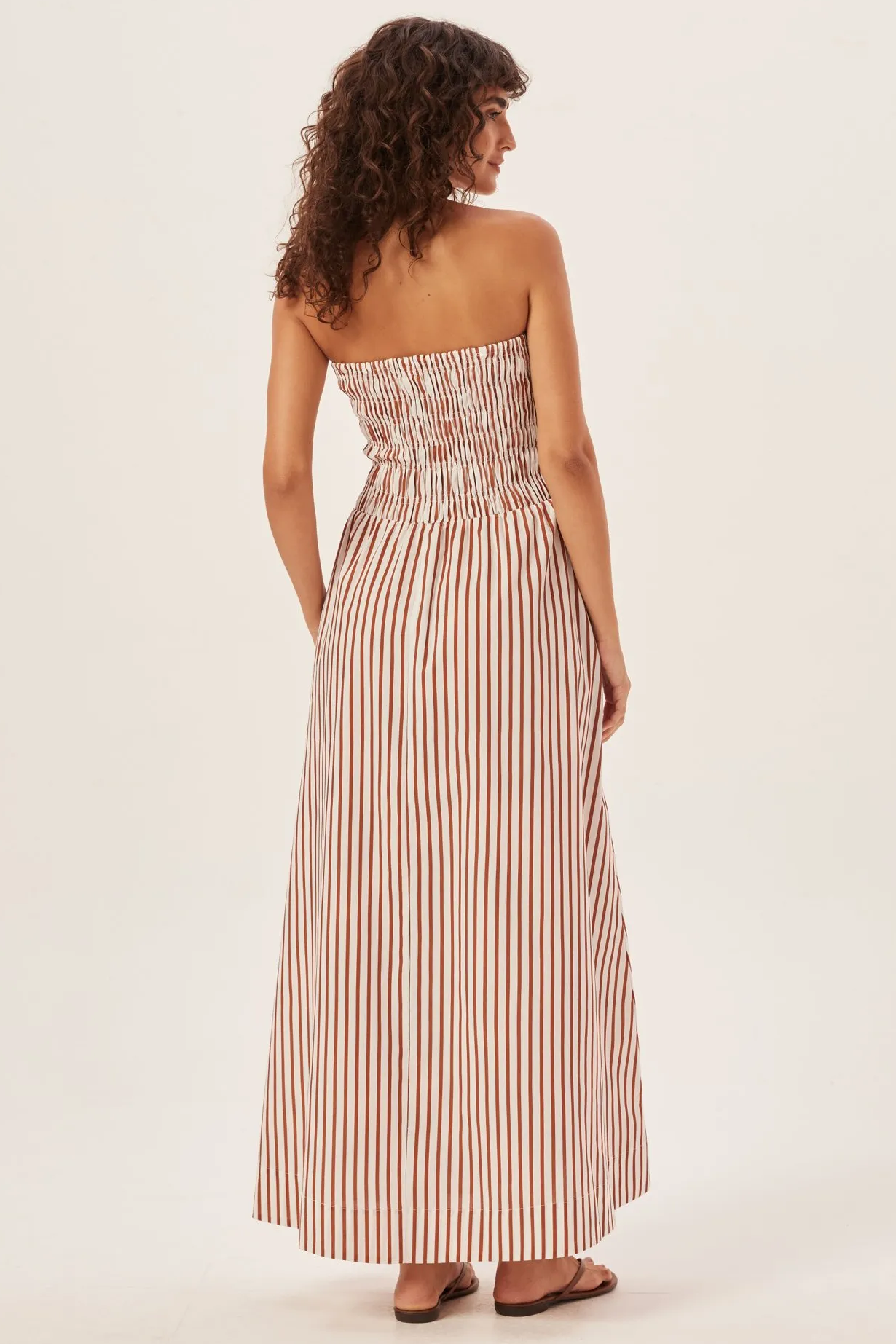 Maud Smocked Stripe Tube Maxi Dress-CALLISTARI