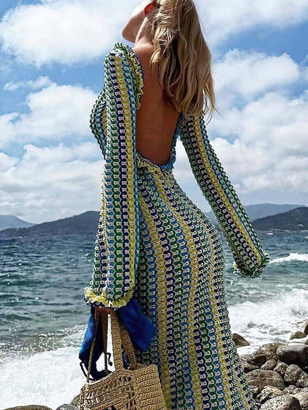 Maxi Dress Holiday Beach- Yellow-CALLISTARI