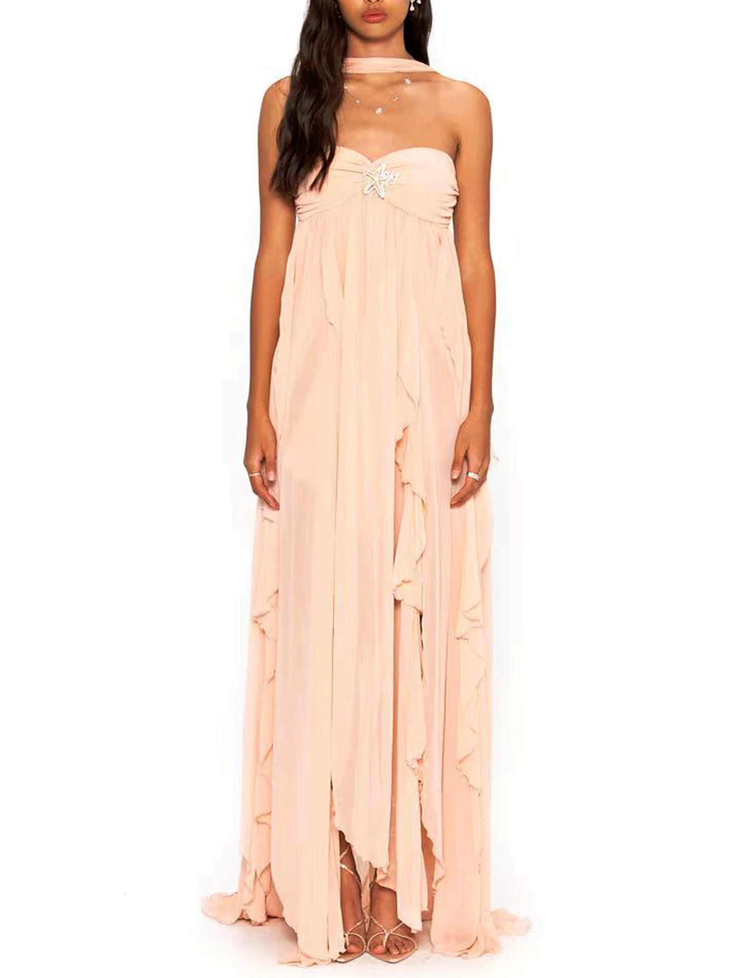 Twilight Cascade Asymmetrical Gown-CALLISTARI