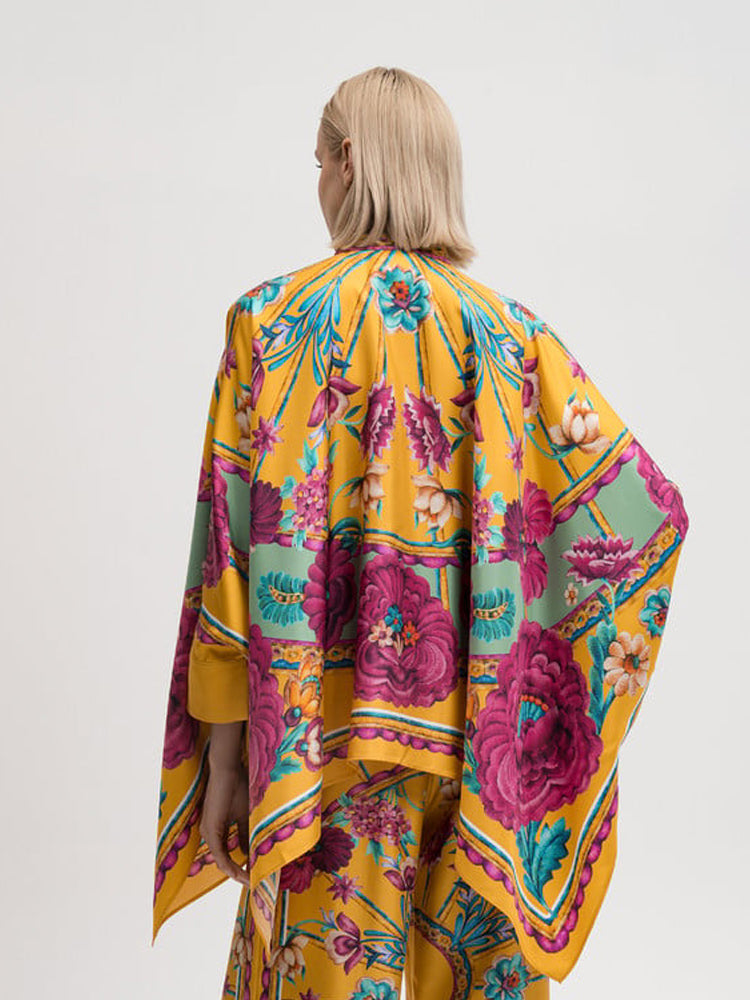 Fashionable Asymmetrical Print Top & Pants Set-Mesadic