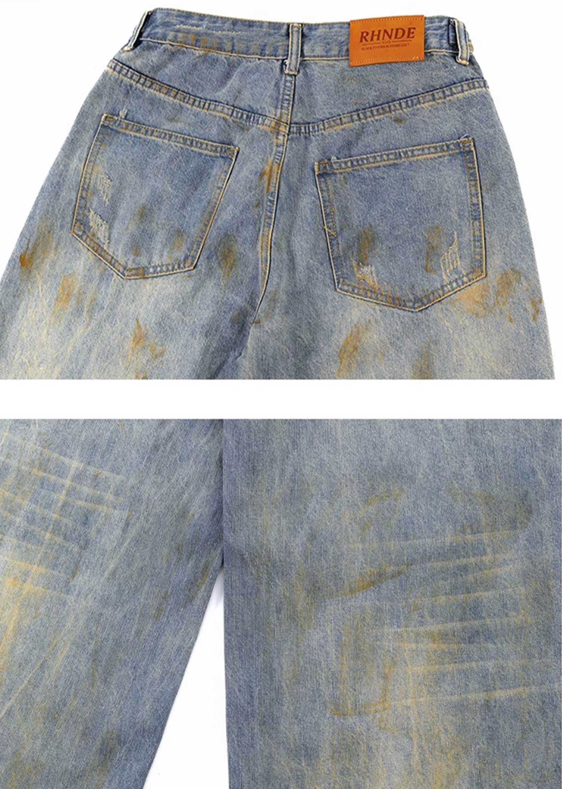 【MAXDSTR】Myriad middle distressed dull wide denim pants  MD0159-CALLISTARI