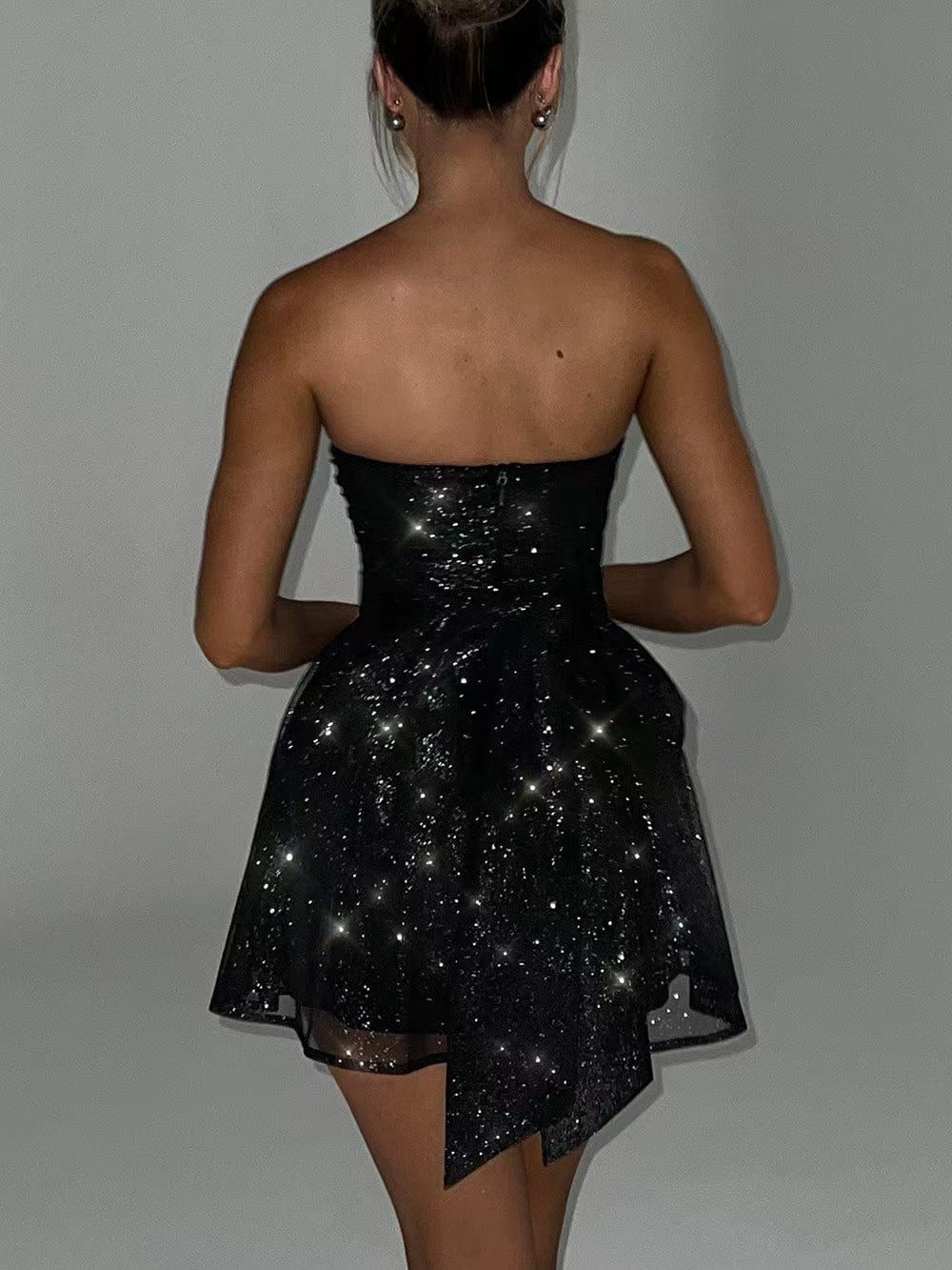 Sequin Bow Corset Dress-CALLISTARI