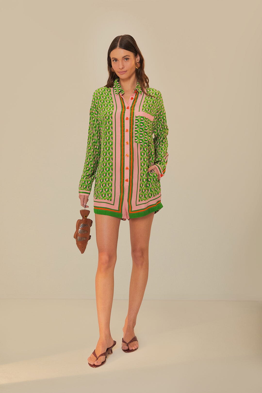 Callistari Mixed Cashew Scarf Romper-CALLISTARI