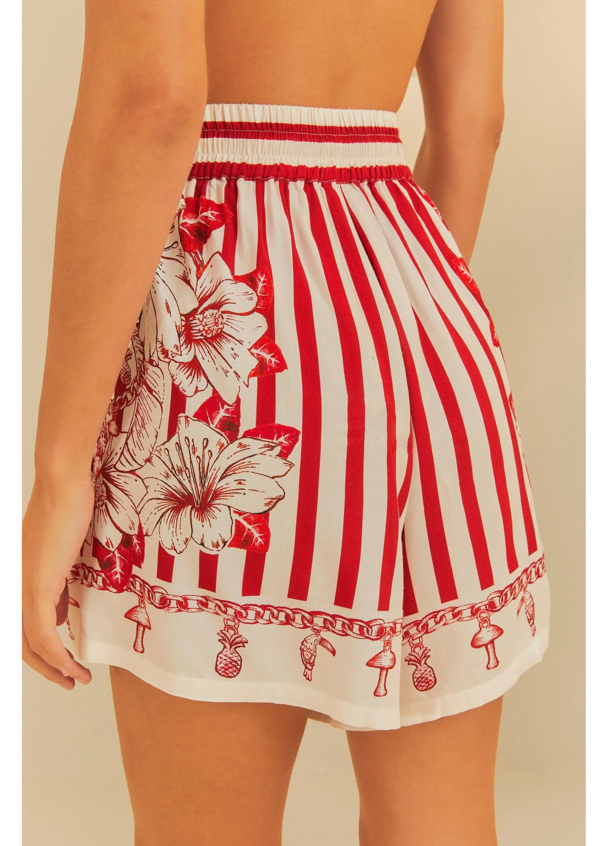 Tropical aurora print shorts