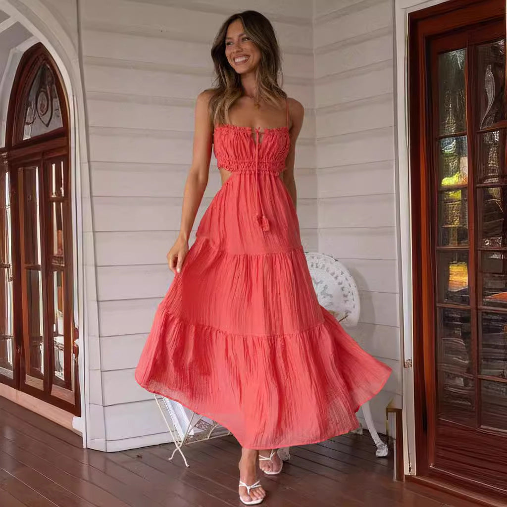 Lila Hollow Back Swing Dress-CALLISTARI