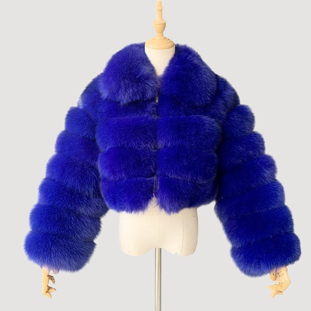 Faux Fur Jacket - cropped-CALLISTARI