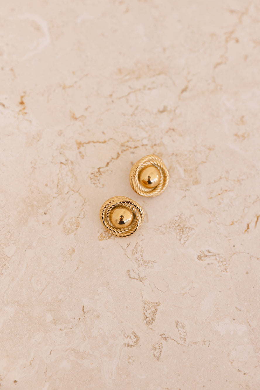 18k Gold Plated Classy Couture Earrings Gold-CALLISTARI