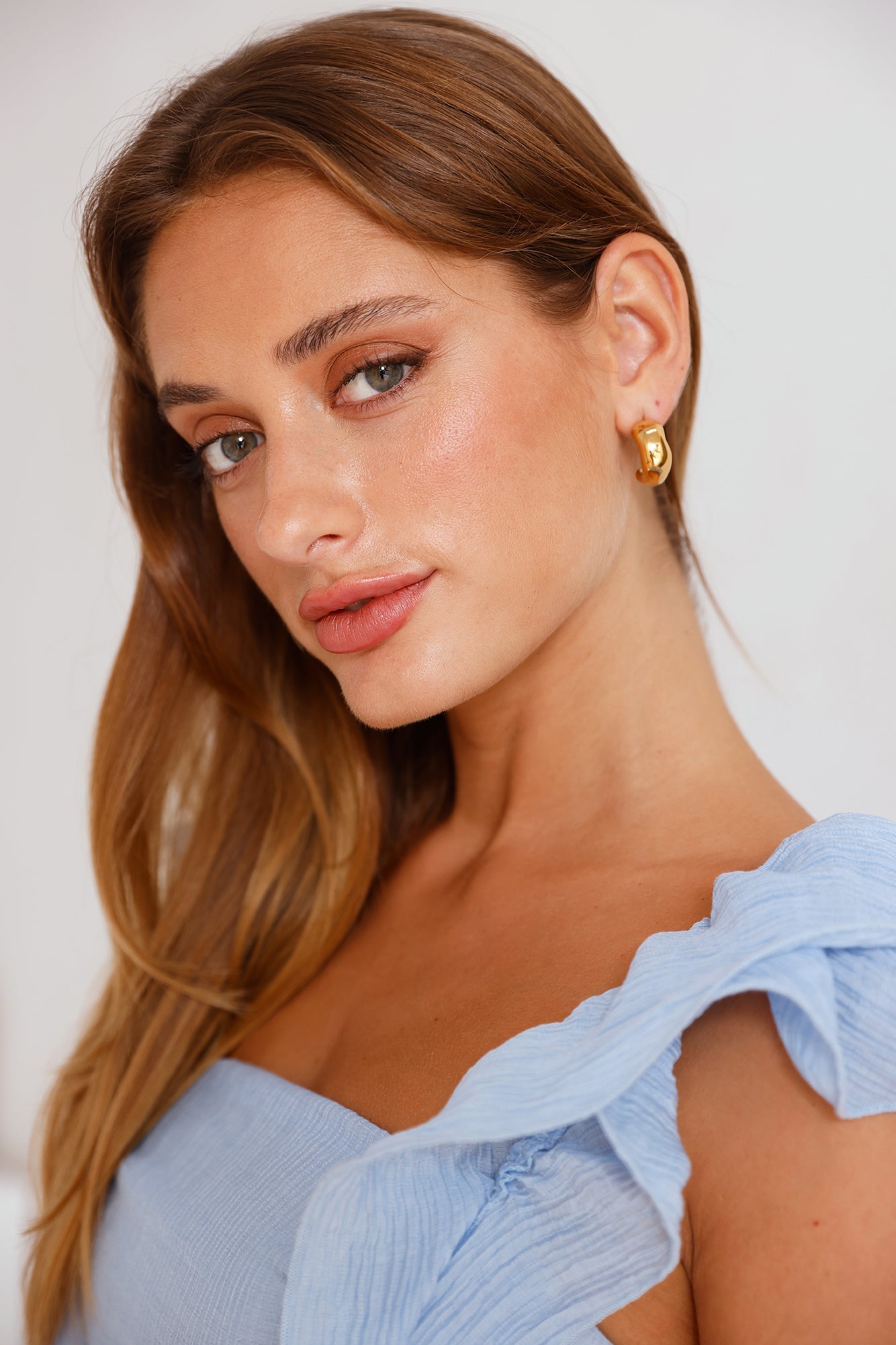 18k Gold Plated Havana Earrings Gold-CALLISTARI