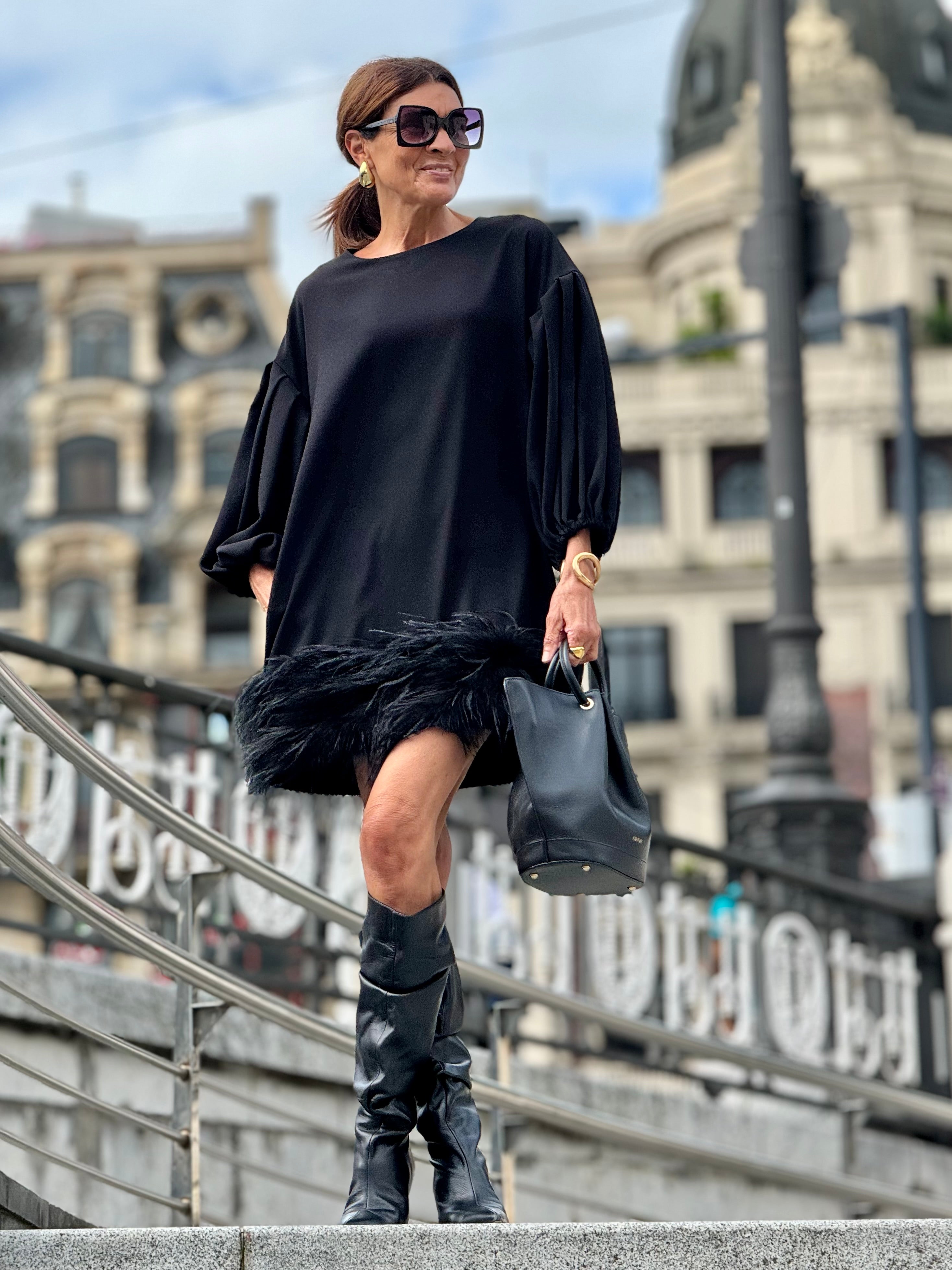 Callistari black swan dress-CALLISTARI