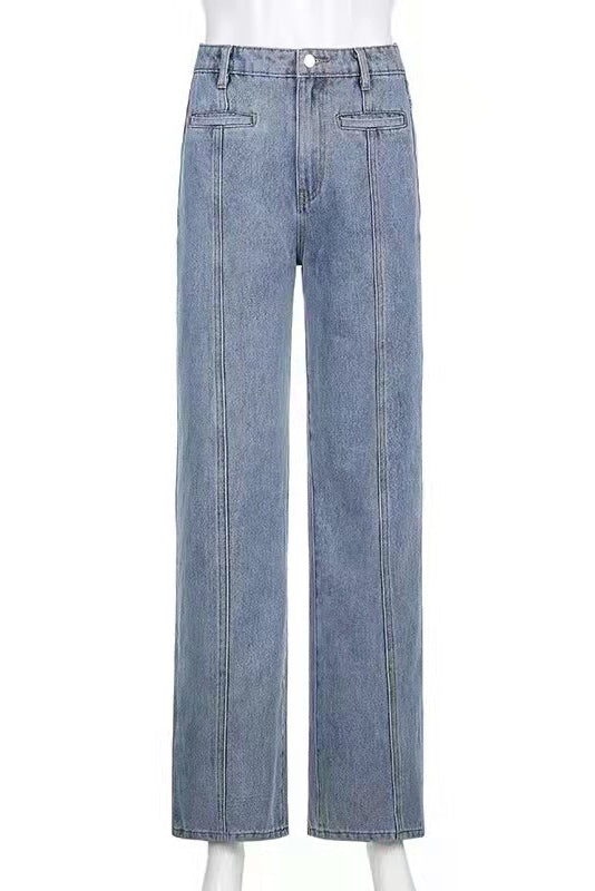Retro Mid-Waist Flared Jeans-ROVOLE