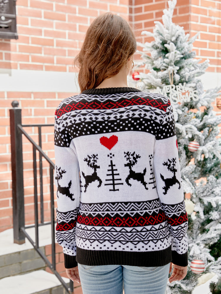 Christmas Bear & Antler Knitted Sweater-CALLISTARI
