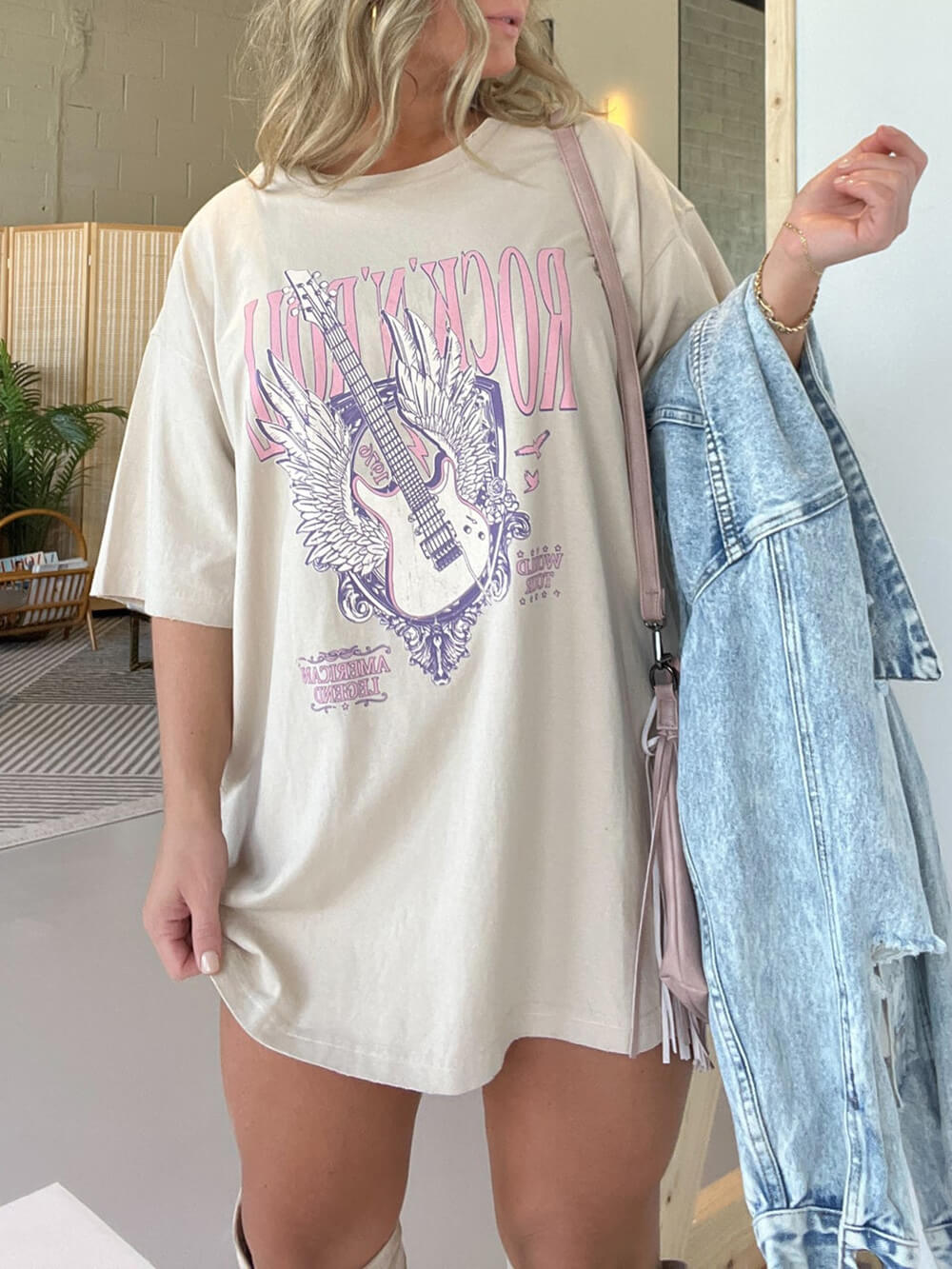 Rock N Roll Legend Tee Beige-CALLISTARI