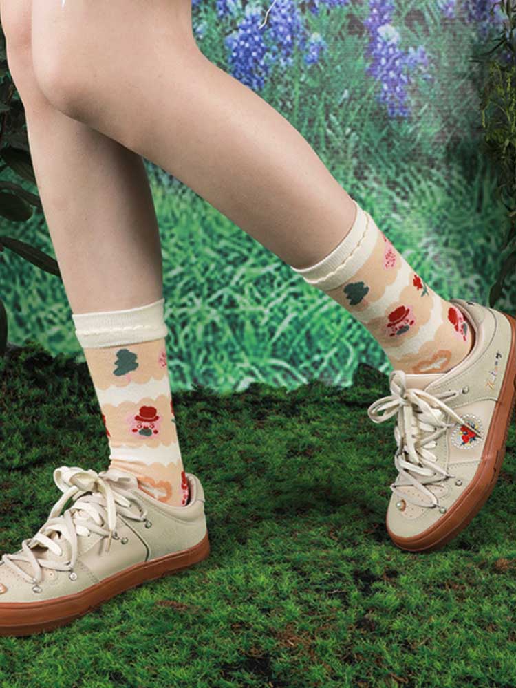 Cute Bunny Mid-Calf Socks-CALLISTARI