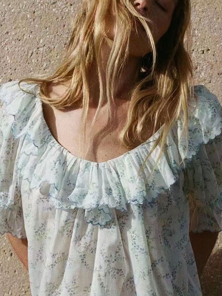 Ruffle Wave Edge Top-CALLISTARI