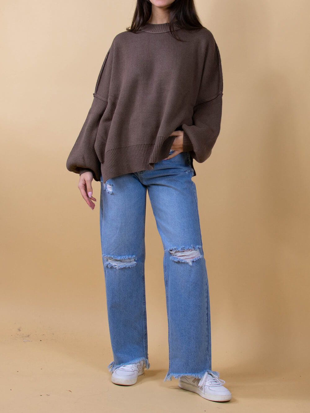 Martha Sweater in Brown-CALLISTARI