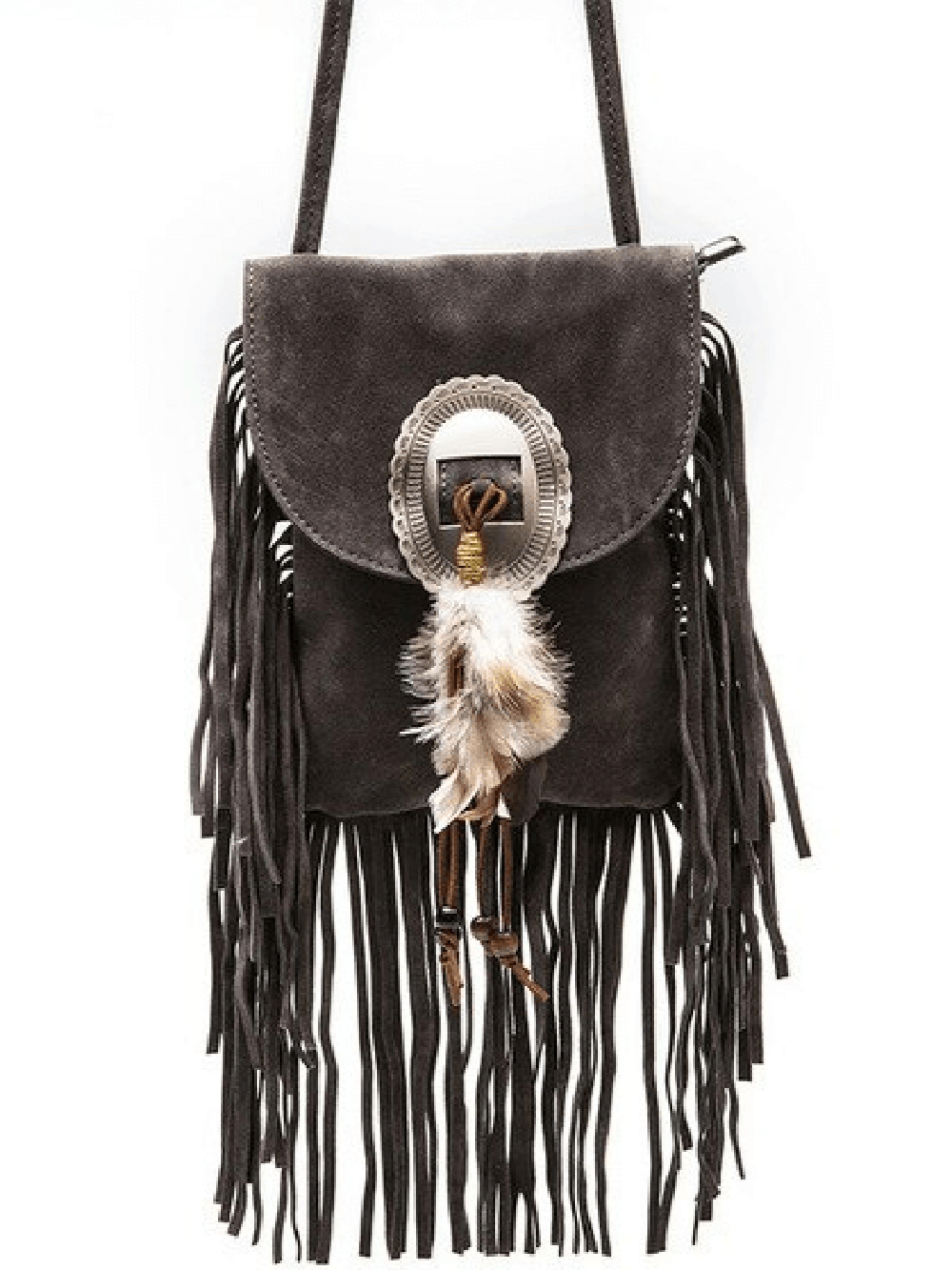 Western Crossbody Bag With Fringe-CALLISTARI