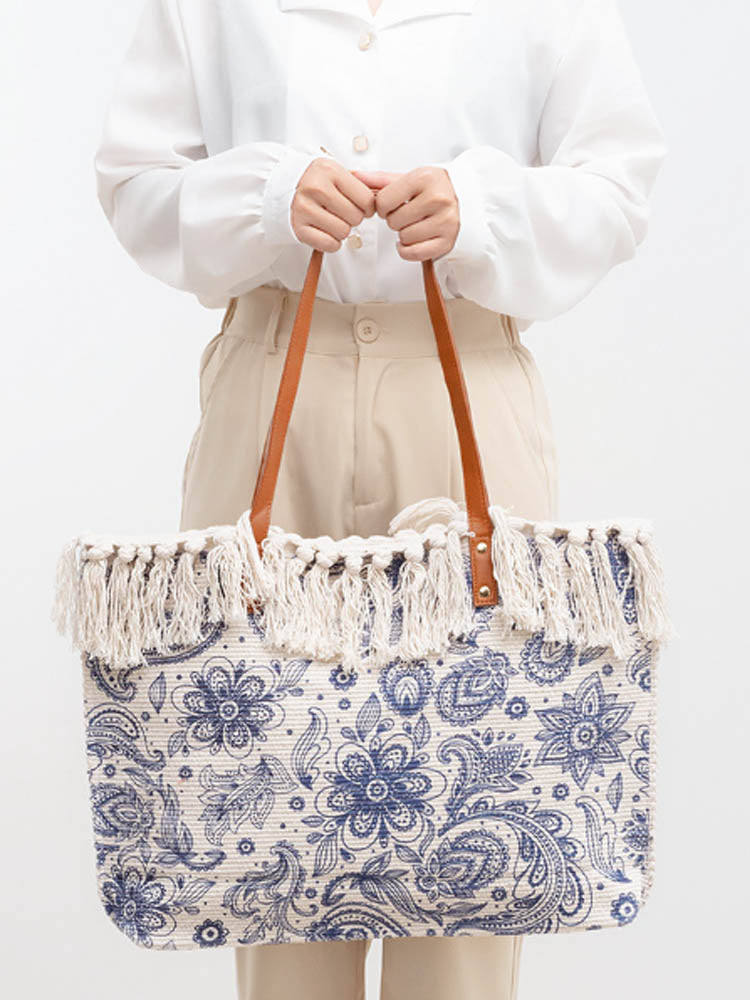 Canvas Printed Shoulder Bag-CALLISTARI