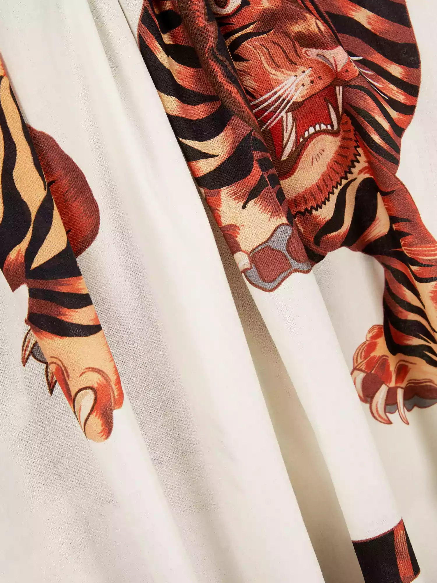 Shoulder Strap 100%Cotton Dress - Tiger-CALLISTARI