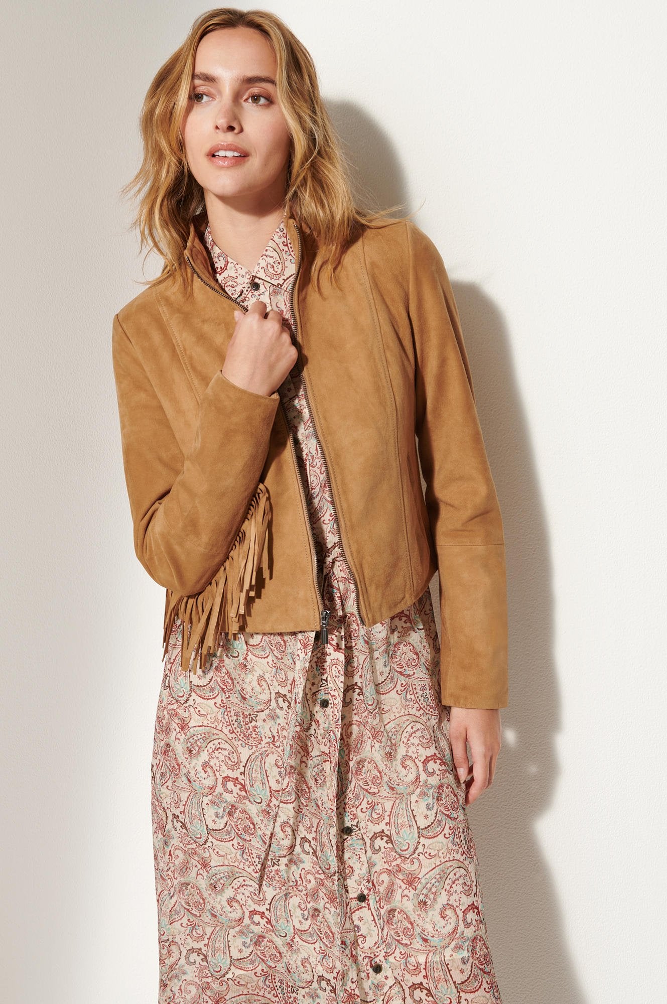 Callistari Cadie Suede Leather Jacket-CALLISTARI