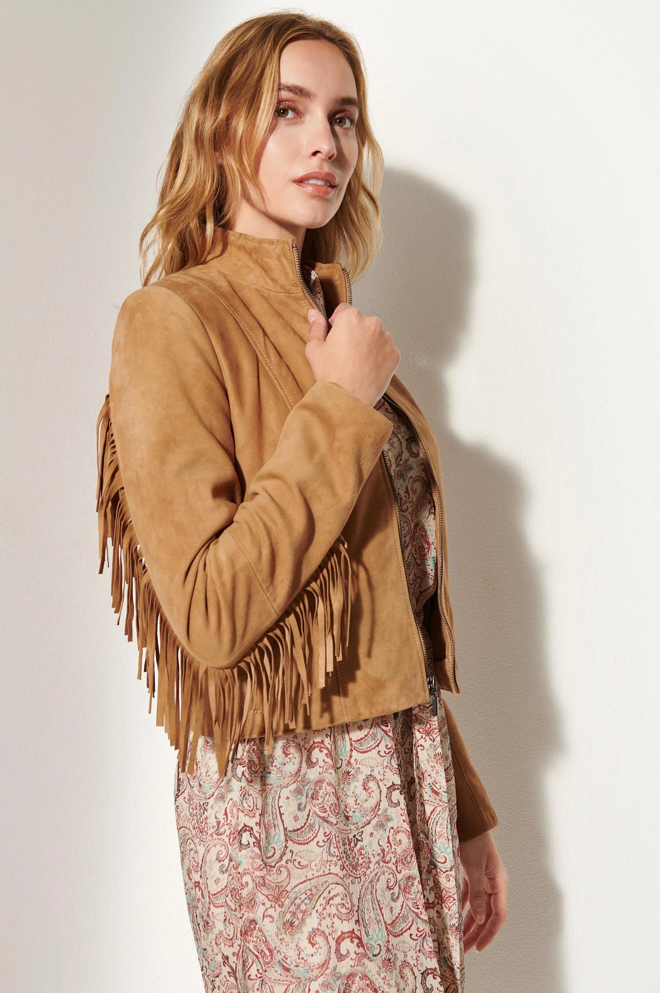 Callistari Cadie Suede Leather Jacket-CALLISTARI