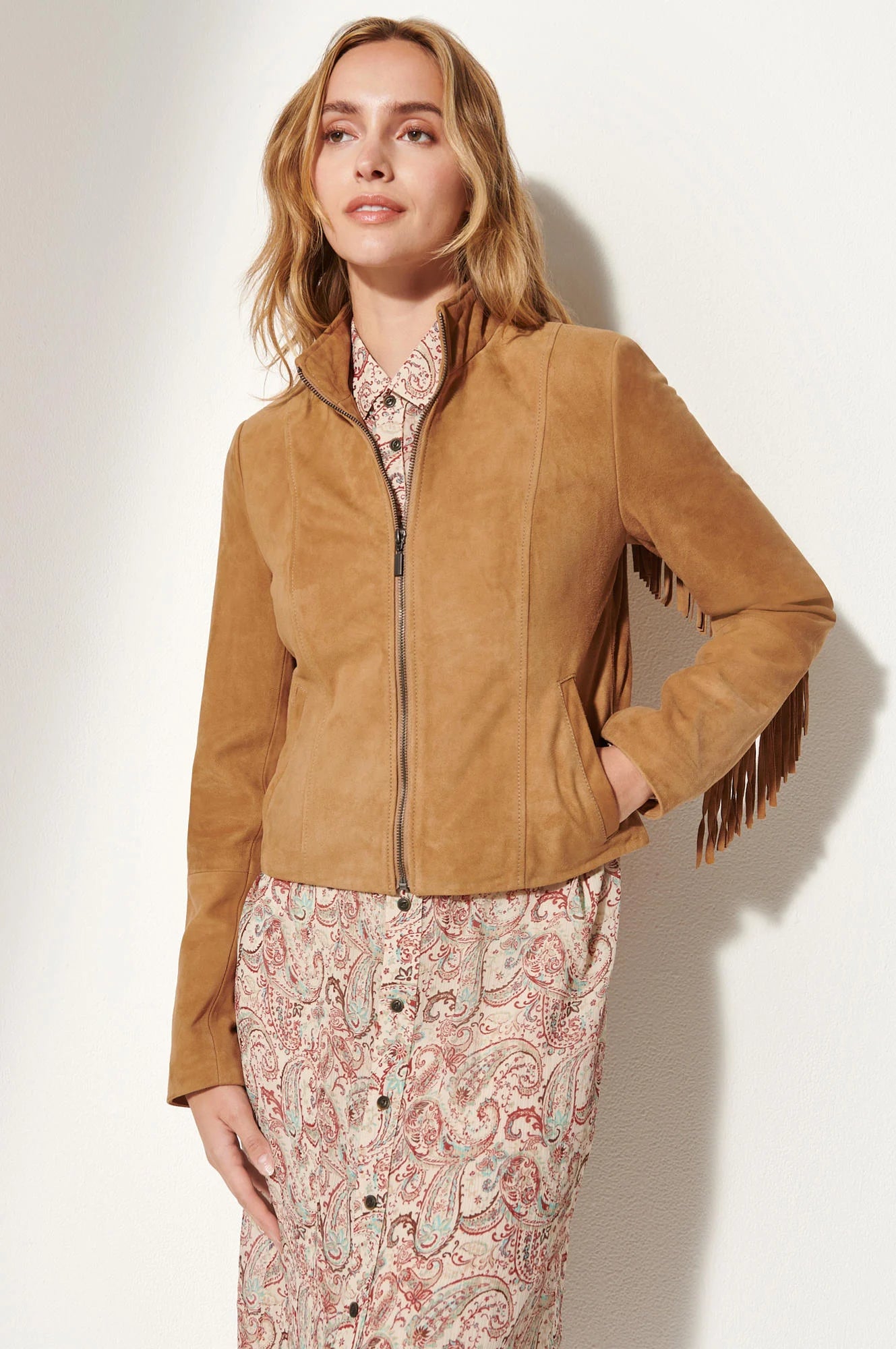 Callistari Cadie Suede Leather Jacket-CALLISTARI