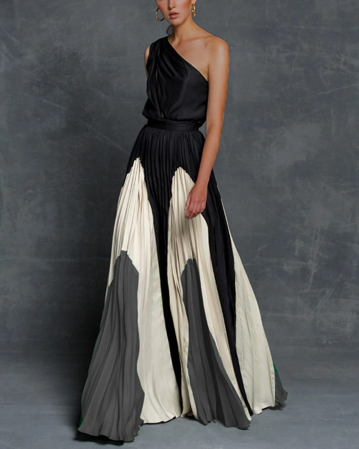 Bexley Asymmetric Cold Shoulder Maxi Dress-CALLISTARI