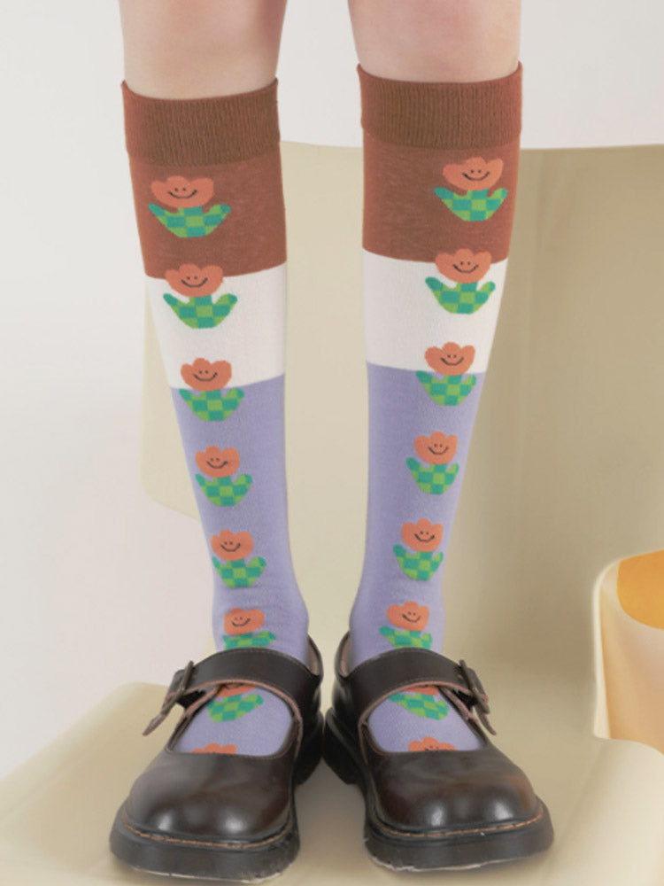 Sweet  Print Knee-High Socks-CALLISTARI