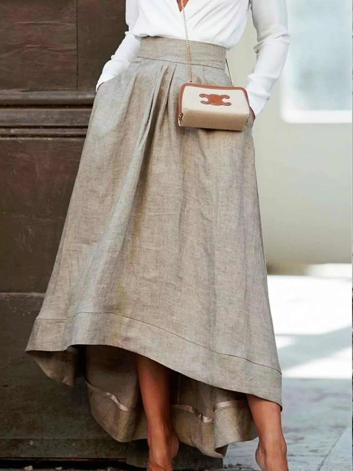 Serene Grace Linen Mermaid Skirt-CALLISTARI